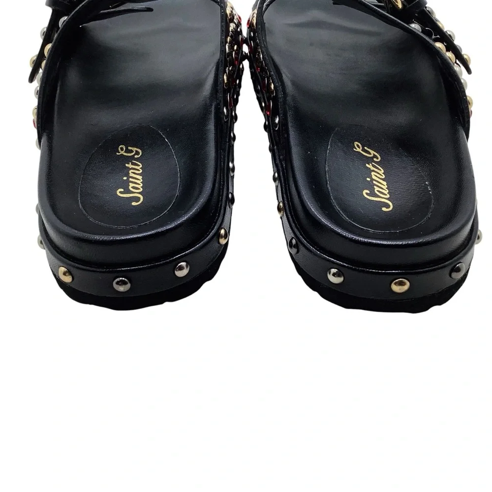 🆕{SaintG} Chloe StuddedDouble Buckle Sandal - Picture 7 of 13
